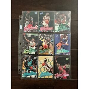 ! 9 BASKETBALL CARD LOT WITH SLEEVES!